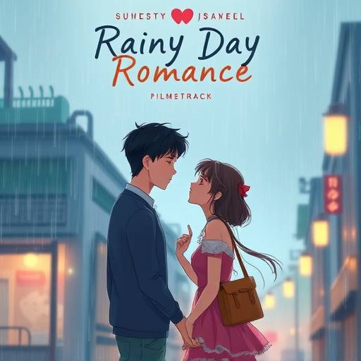 Soundtrack cover for the film 'Rainy Day Romance' directed by Mark Olsen - a romantic comedy film